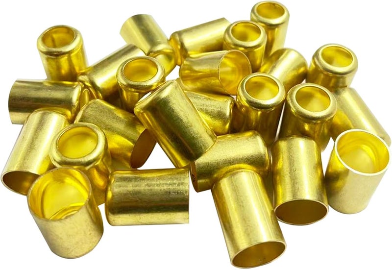 ZGTools 25 PCS 7327 Hose Ferrules Brass Fitting, 0.625in ID x 1in Long Repair Ferrules for Air Hose, Acetylene Hose, Use with Crimper Tool Kit - Image 1
